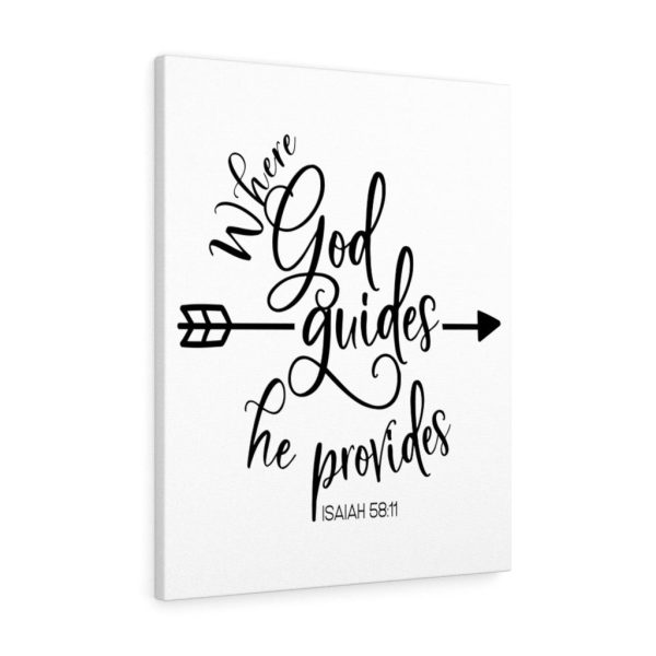 Scripture Canvas Where God Guides Isaiah 58:11 Christian Bible Verse Meaningful Framed Prints, Canvas Paintings - Image 2