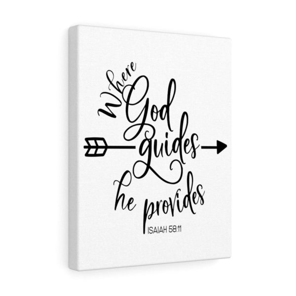 Scripture Canvas Where God Guides Isaiah 58:11 Christian Bible Verse Meaningful Framed Prints, Canvas Paintings - Image 3