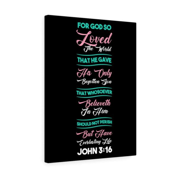 Scripture Canvas Everlasting Life John 3:16 Christian Wall Art Bible Verse Meaningful Framed Prints, Canvas Paintings - Image 4