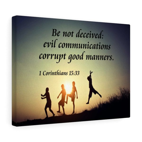 Scripture Canvas Don’t Be Deceived 1 Corinthians 15:33 Christian Wall Art Bible Verse Meaningful Framed Prints, Canvas Paintings - Image 2