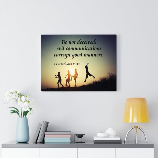 Scripture Canvas Don’t Be Deceived 1 Corinthians 15:33 Christian Wall Art Bible Verse Meaningful Framed Prints, Canvas Paintings - Image 4