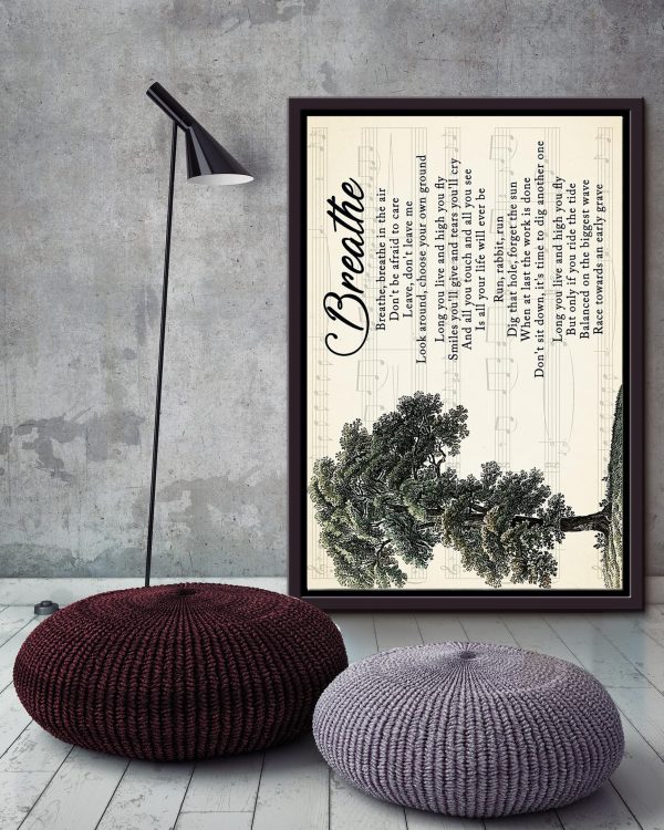 Motivation Breathe Lyrics Dark Tree For Fan Framed Matte Canvas Framed Prints, Canvas Paintings - Image 3