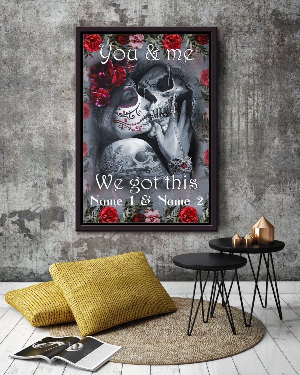 Personalized You And Me We Got This Loving Quote Gift For Valentine Wedding Anniversary Framed Canvas Framed Prints, Canvas Paintings - Image 4