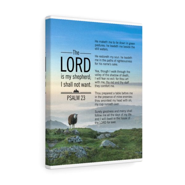 Scripture Canvas The Lord is My Shepherd Blue Sky Psalm 23 Christian Bible Verse Meaningful Framed Prints, Canvas Paintings - Image 2