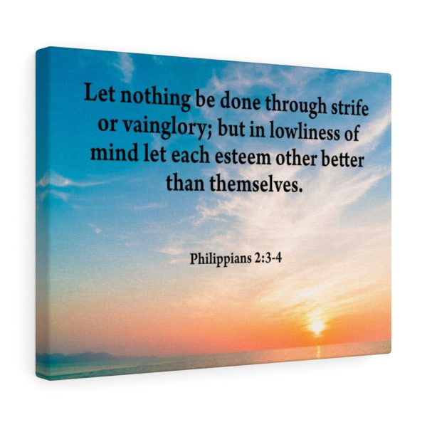 Scripture Canvas Let Nothing Be Done Philippians 2:3-4 Christian Bible Verse Meaningful Framed Prints, Canvas Paintings - Image 2