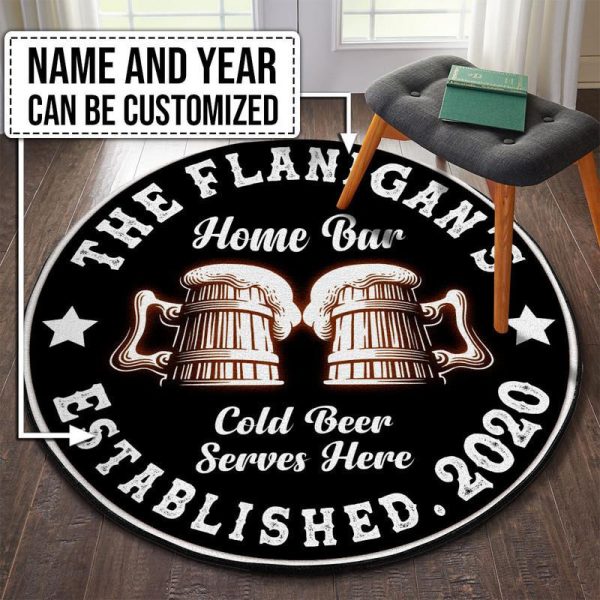 Personalized Home Bar Round Mat Round Floor Mat Room Rugs Carpet Outdoor Rug Washable Rugs - Image 3