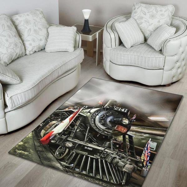 Locomotive Area Rug Carpet Steam Locomotive 2141 - Image 3