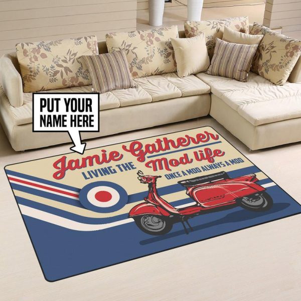 personalized mod life rug 05469 Living Room Rugs, Bedroom Rugs, Kitchen Rugs - Image 3