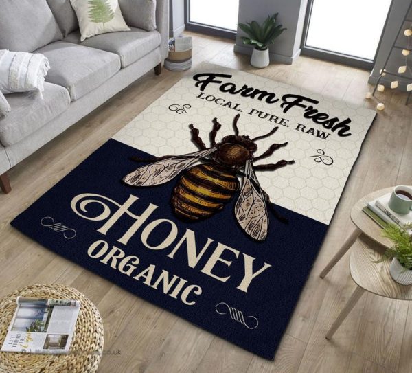 Personalized Bee Farm Area Rug Carpet - Image 2