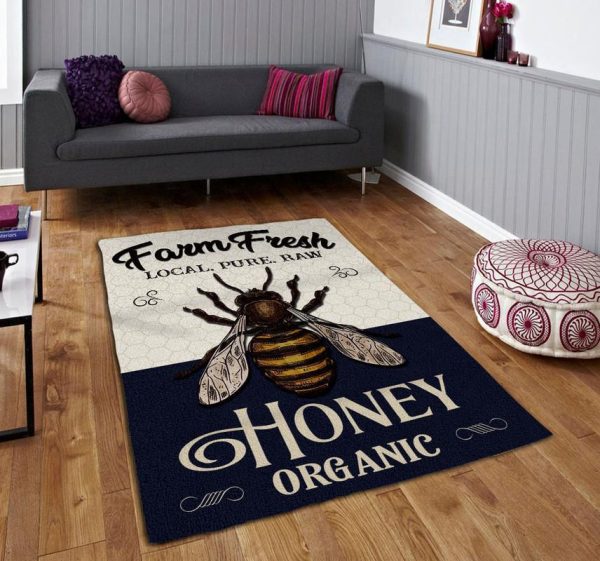 Personalized Bee Farm Area Rug Carpet - Image 3