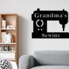 Sewing Room Metal Sign, Custom Sewing Machine Sign, Personalized Mothe - Image 2