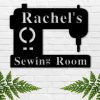 Sewing Room Metal Sign, Custom Sewing Machine Sign, Personalized Mothe