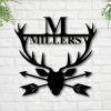 Personalized Deer Sign, Last Name Family Sign, Gift For Him, Fathers D