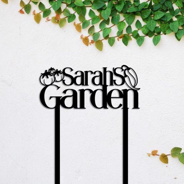 Metal Garden Sign, Custom Outdoor Garden Stake, Metal Laser Cut Metal - Image 2