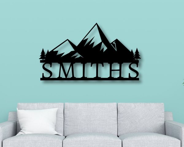 Christmas Gift, Personalized Family Name Metal Sign Housewarming Gift - Image 2