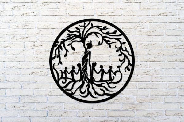 Tree of Life Mother Child Sign Metal Tree of Life Tree of Life Decor G - Image 2