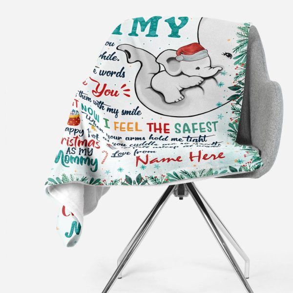 Happy 1st Christmas As My Mommy - Personalized Blanket - Christmas Gif - Image 2