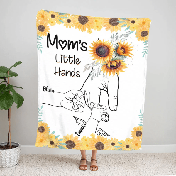 Mom Hands Kids Blanket - Image 3