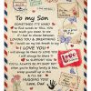 I'll Be Hugging You Dad To Son Fleece Blanket Fleece Blanket