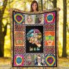 Hippie Sexy Lips Peace Sign Hippie Lovers Fleece Blanket