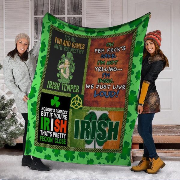 It's All Fun And Games Until You Meet My Irish Temper Fleece Blanket - Image 3