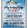 Turtle Blanket Giving Loving Wife I Am On Your Side Fleece Blanket - Image 2