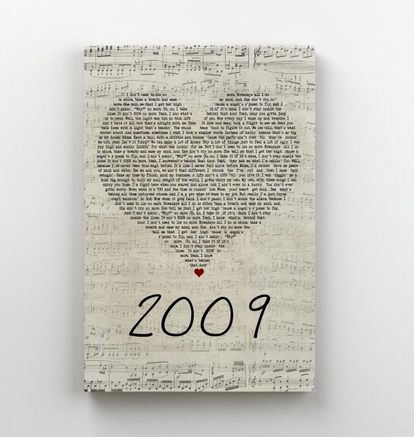 Mac Miller 2009 Script Heart Song Lyric Art Print - Canvas Print Wall Art Home Decor - Image 2