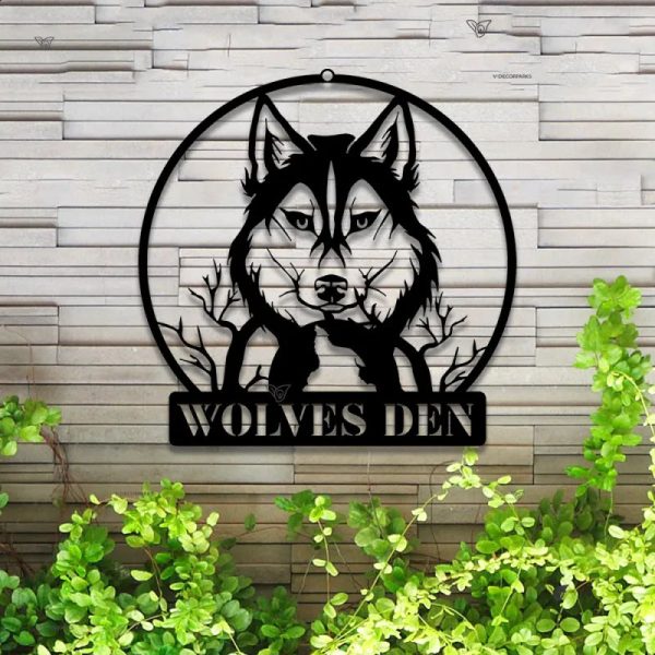 Custom Wolf Moon Metal Sign With Led Lights, Personalized Wolf Metal N - Image 4