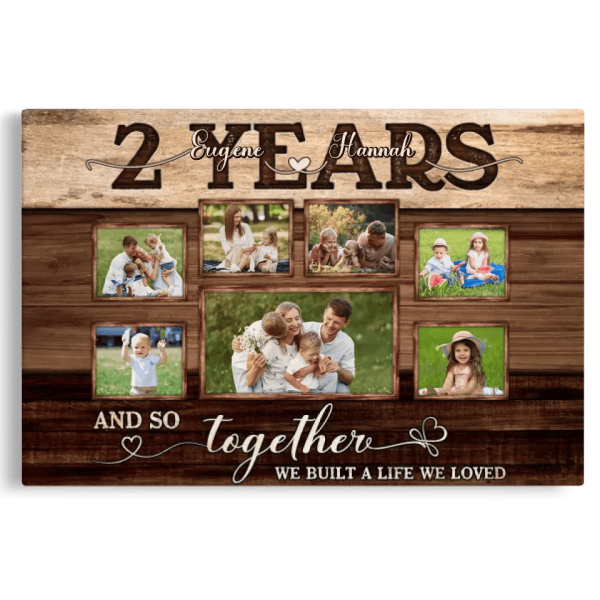 Personalized Canvas Prints, Custom Photos, Couple Gifts, Anniversary Gifts, 2nd Anniversary Couple Love Wife Husband Dem Canvas - Image 4