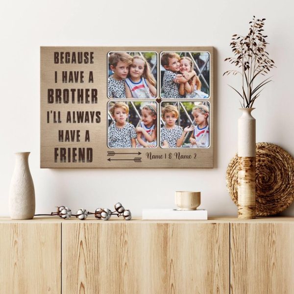 Canvas Prints From Photos, Personalized Canvas, Gift For Brother, Gifts For Brothers From Sisters Demcanvas - Image 5