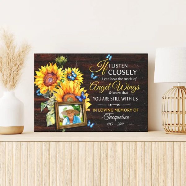 Personalized Canvas Prints, Custom Photo, Sympathy Gifts, Memorial Gift, Beautiful Sun Flower When You Believe Dem Canvas - Image 6