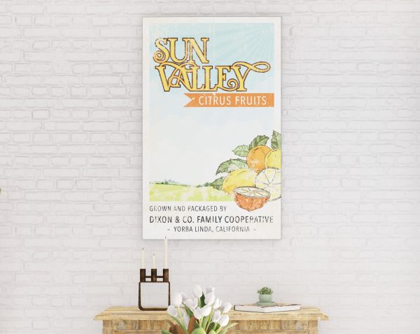 Vintage Sun Valley Canvas Print, Personalized Last Name Grown & Packag - Image 2