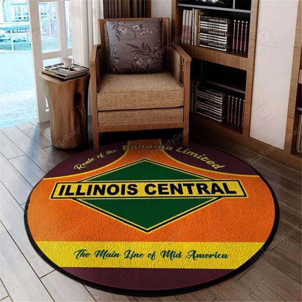 Illinois Living Room Round Mat Circle Rug Illinois Central - Image 2