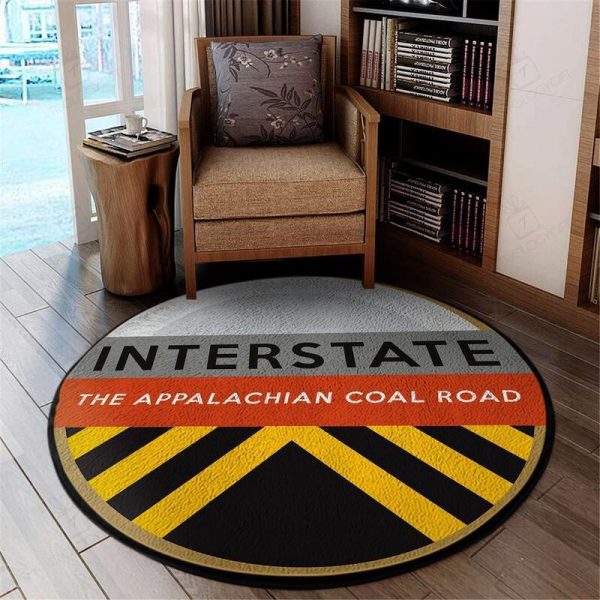 Ir Round Mat Interstate Railroad Round Floor Mat Room Rugs Carpet Outdoor Rug Washable Rugs - Image 2